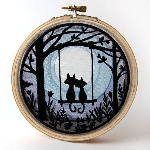 Midnight Meowmance Shadowbox (Organza)