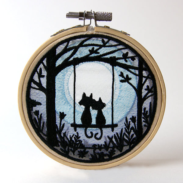 Midnight Meowmance Shadowbox (Organza)