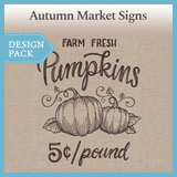 A Autumn Market Signs Design Pack