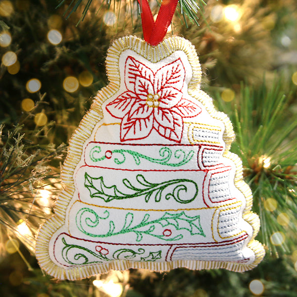 Crafty Christmas Book Stack (In-the-Hoop)