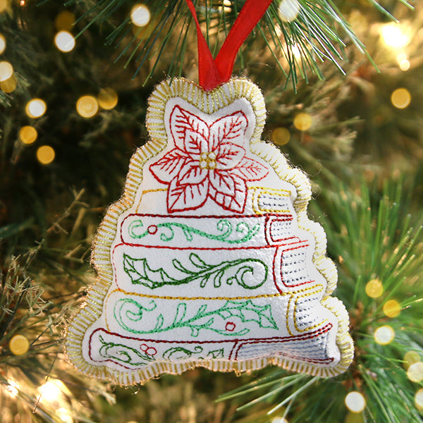 Crafty Christmas Book Stack (In-the-Hoop)