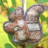 Woodland Wildlife Ornament - Squirrel (In-the-Hoop)