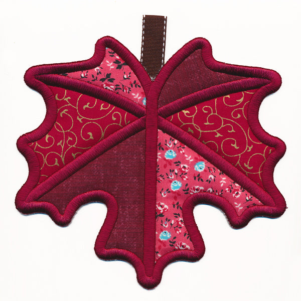 Golden Autumn Maple Leaf Trivet (In-the-Hoop)