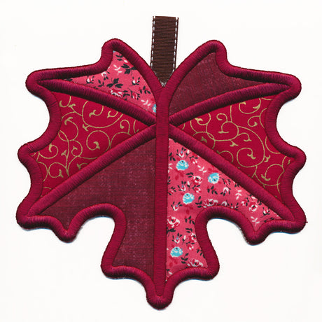 Golden Autumn Maple Leaf Trivet (In-the-Hoop)