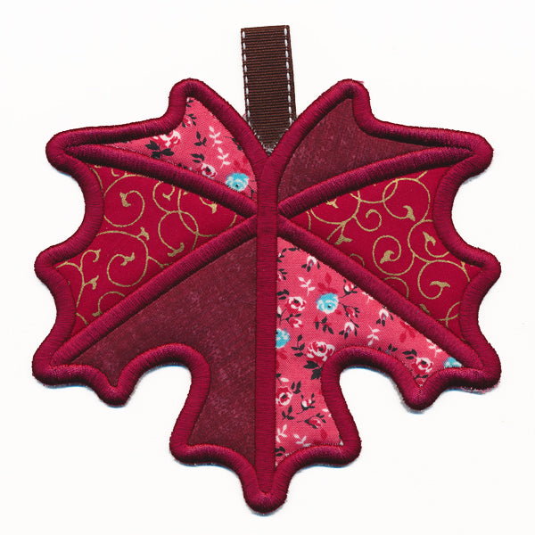 Golden Autumn Maple Leaf Trivet (In-the-Hoop)