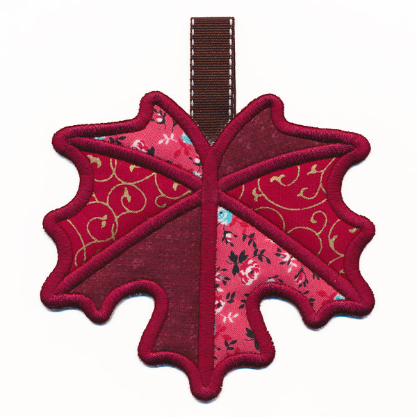 Golden Autumn Maple Leaf Trivet (In-the-Hoop)