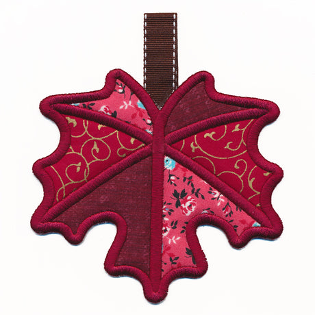 Golden Autumn Maple Leaf Trivet (In-the-Hoop)