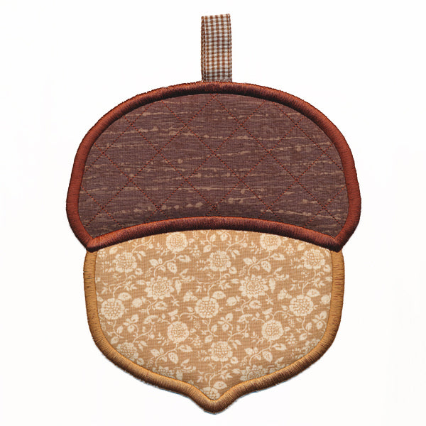 Golden Autumn Acorn Trivet (In-the-Hoop)
