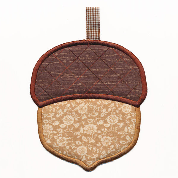 Golden Autumn Acorn Trivet (In-the-Hoop)