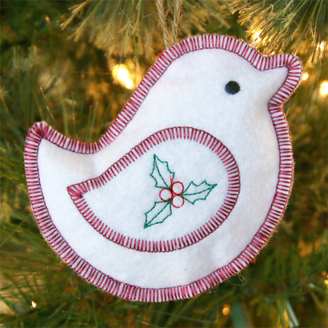 Merry Magic Bird Ornament (In-the-Hoop)