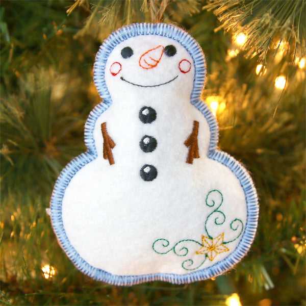Merry Magic Snowman Ornament (In-the-Hoop)