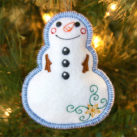 Merry Magic Snowman Ornament (In-the-Hoop)