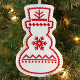 Nordic Christmas Ornament - Snowman (In-the-Hoop)
