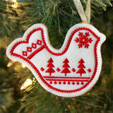 Nordic Christmas Ornament - Bird (In-the-Hoop)