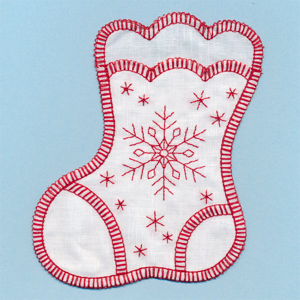 Snowflake Stocking (In-the-Hoop)