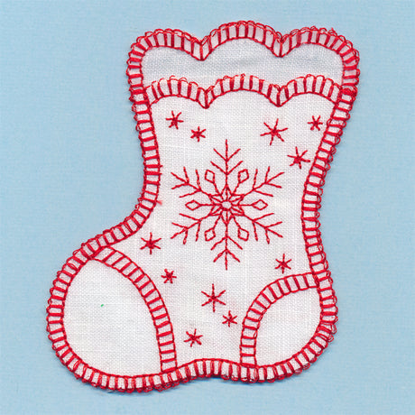 Snowflake Stocking (In-the-Hoop)