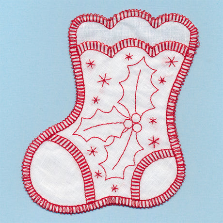 Holly & Berries Stocking (In-the-Hoop)