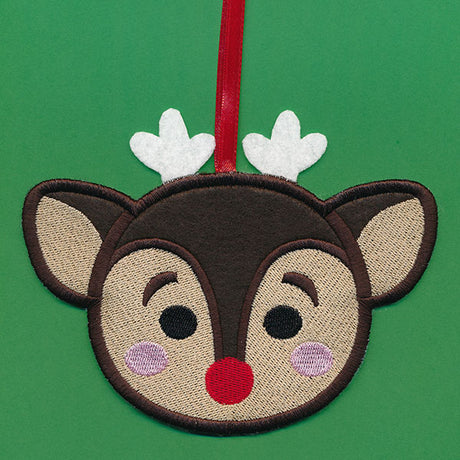 Christmas Treat Holder - Reindeer (In-the-Hoop)