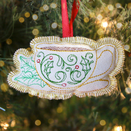 Crafty Christmas Teacup Ornament (In-the Hoop)
