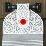 Poinsettia Towel Topper (Lace)