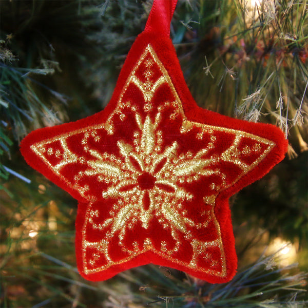 Fancy Christmas Ornament - Star (In-the-Hoop)