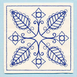 Botanical Blues - Folk Flowers Coaster (In-the-Hoop)