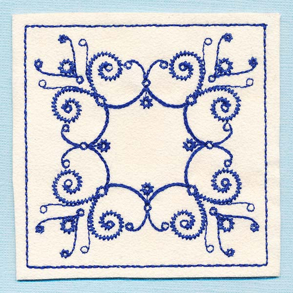 Botanical Blues - Fractal Flowers Coaster (In-the-Hoop)