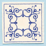 Botanical Blues - Fractal Flowers Coaster (In-the-Hoop)