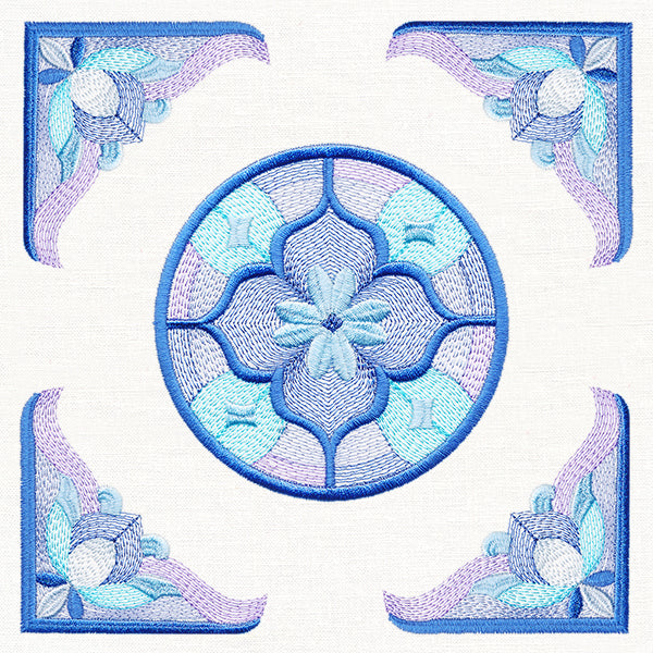 Victorian Stained Glass Pillow Pair