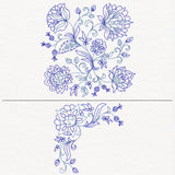 Jacobean Blooms Pillow Pair (Vintage)