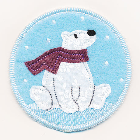 Cozy Winter Coaster - Polar Bear (In-the-Hoop)