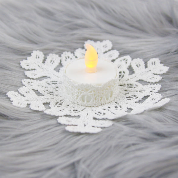 Snowflake Tea Light Holder (Battenburg Lace)