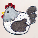 Farmhouse Chicken Trivet (In-the-Hoop)