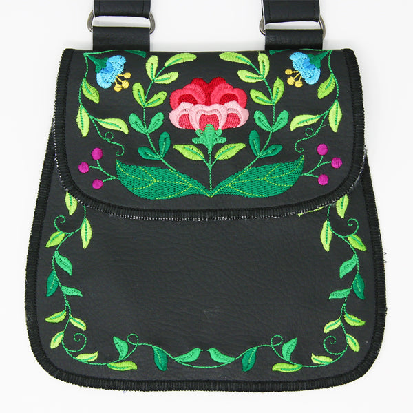 Folk Flowers Leather Purse (In-the-Hoop)