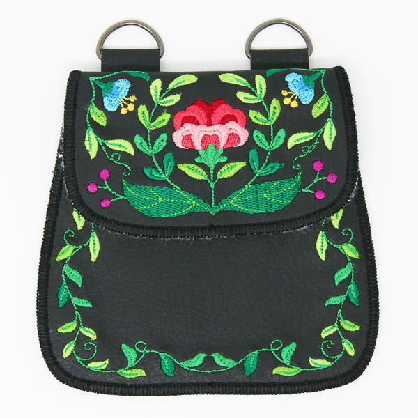 Folk Flowers Leather Purse (In-the-Hoop)
