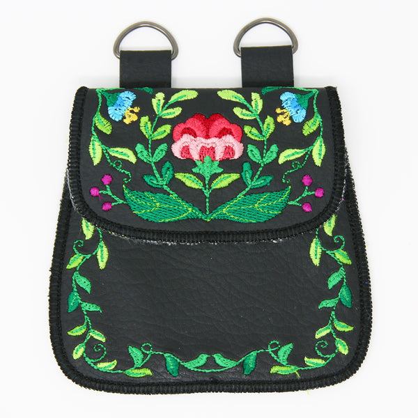 Folk Flowers Leather Purse (In-the-Hoop)
