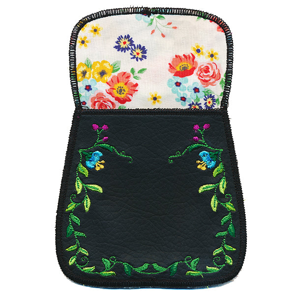 Folk Flowers Leather Purse (In-the-Hoop)