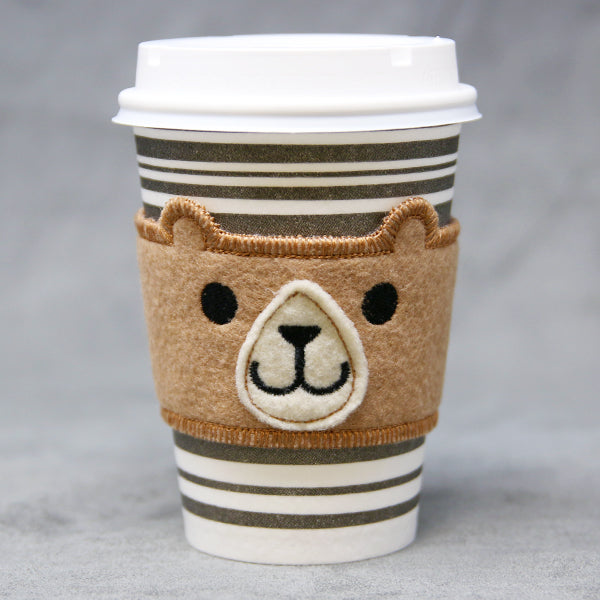 Coffee Cup Cozy - Bear (In-the-Hoop)