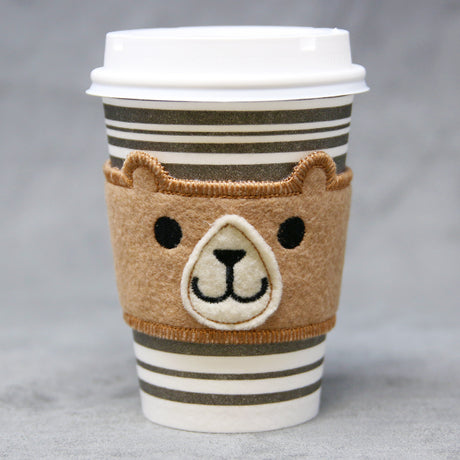 Coffee Cup Cozy - Bear (In-the-Hoop)