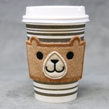 Coffee Cup Cozy - Bear (In-the-Hoop)