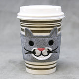 Coffee Cup Cozy - Cat (In-the-Hoop)