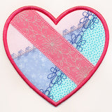 Crazy Patchwork Heart Trivet (In-the-Hoop)