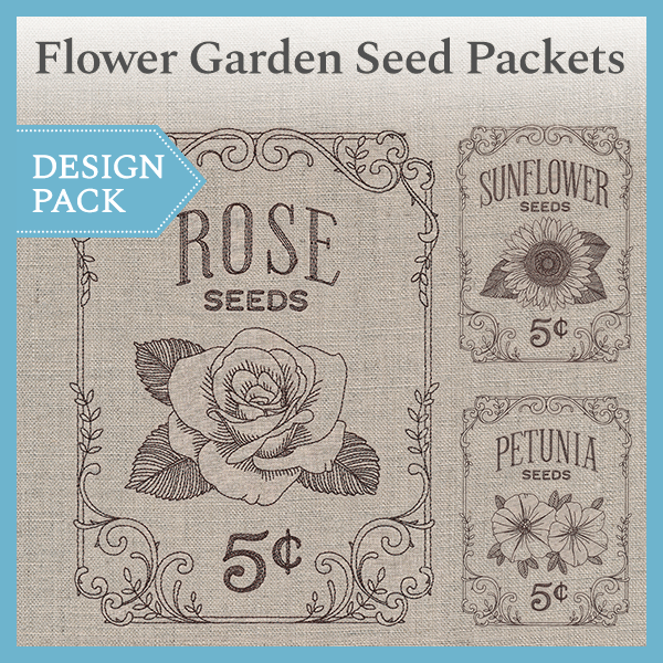 A Flower Garden Seed Packets Design Pack