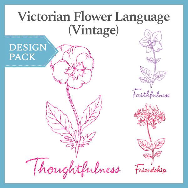 A Victorian Flower Language (Vintage) Design Pack
