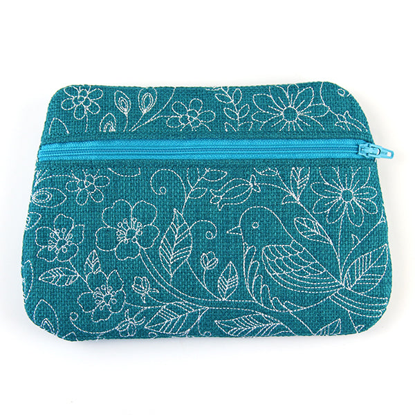 Birds & Blooms Zipper Pouch (In-the-Hoop)