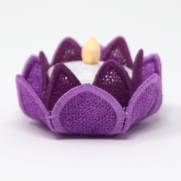 Lovely Lotus Tea Light Holder (Lace)