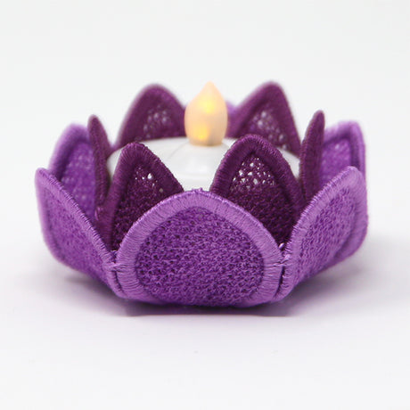 Lovely Lotus Tea Light Holder (Lace)