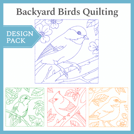A Backyard Birds Quilting Design Pack
