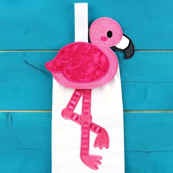 Fabulous Flamingo Towel Topper (In-the-Hoop)