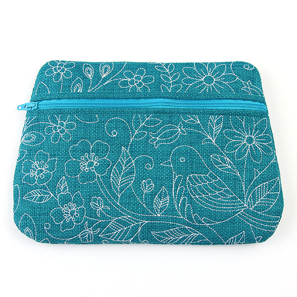 Birds & Blooms Zipper Pouch (In-the-Hoop)
